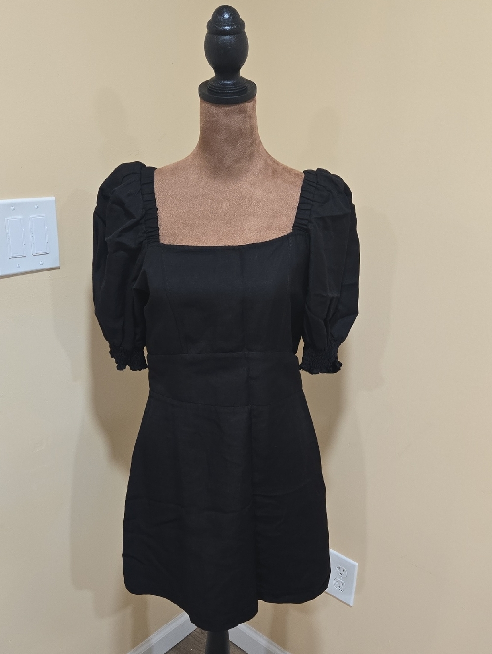 ba&sh Black Puff Sleeve Dress!!